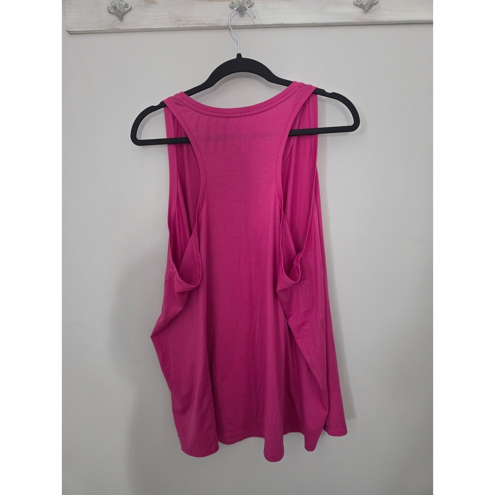 Tek Gear Essential Gear Womens 3X Magenta Pink Racerback Active Tank Top - Picture 2 of 3